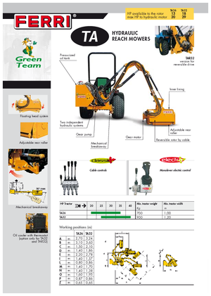 Faucheuses pour talus Ferri TA 26