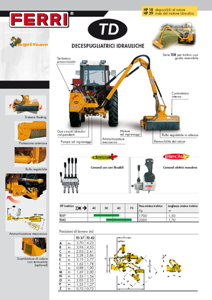 Faucheuses pour talus Ferri TD 42