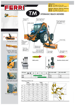Faucheuses pour talus Ferri TM 46 Dual