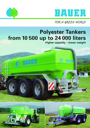 Réservoirs de lisier Bauer Irrigation Centrifugal tanker Poly 105 EA SF single axle