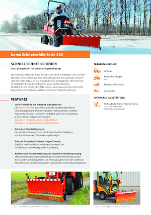 Chasses-neige légers Bema 550/1800