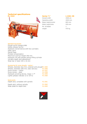 Chasses-neige légers Hydrac L 2301 HS