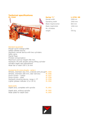 Chasses-neige légers Hydrac L 2701