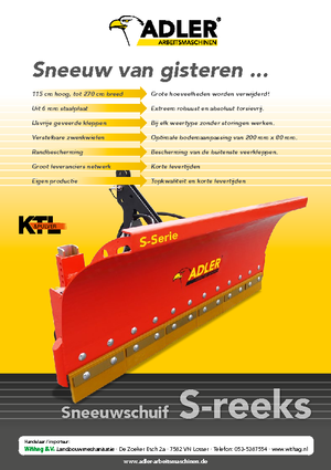 Chasse-neige avec clappets à ressorts Adler S 300