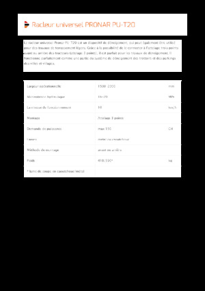 Chasse-neige à volets rotatis Pronar PU-T20