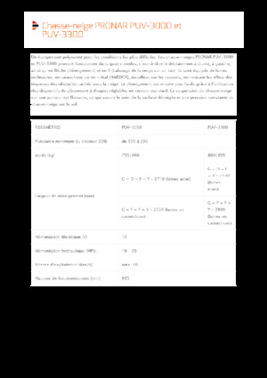 Chasse-neige à volets rotatis Pronar PUV 3300