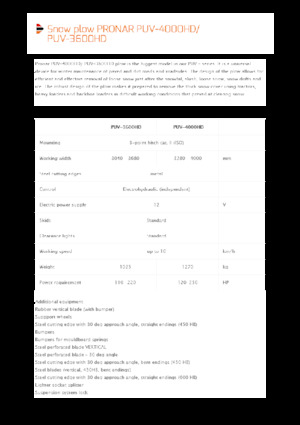 Chasse-neige à volets rotatis Pronar PUV 3600HD