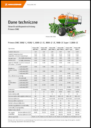 Semoirs Amazone Primera DMC 3000