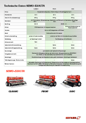 Semoirs Reform Werke Semo-Exacta Classic