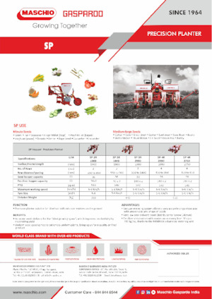 Semoirs Gaspardo SP 4R 2750