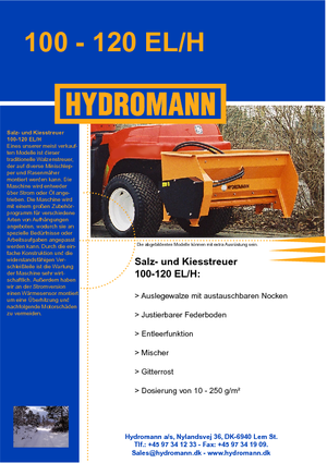 Épandeur  montables Hydromann 100 H