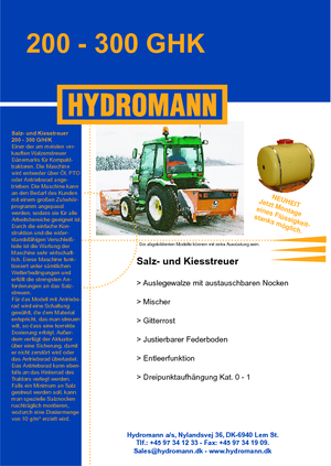 Épandeur  montables Hydromann 200 G