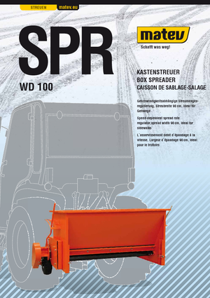 Épandeur  montables Matev SPR-WD 100