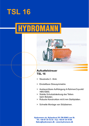 Épandeur  montables Hydromann TSL 16