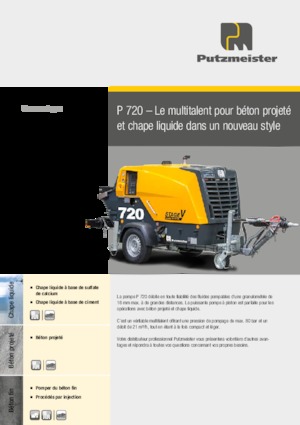 Pompes à béton fixes Putzmeister P 720 SD 