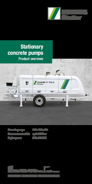 Pompes à béton fixes SCHWING-Stetter SP 9500 E Container