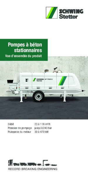 Pompes à béton fixes SCHWING-Stetter SP 9500 E Container