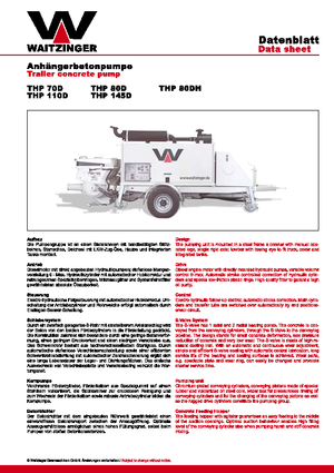 Pompes à béton fixes Waitzinger THS 70 D