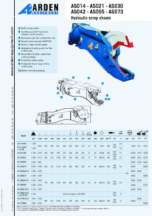Cisaille pour ferailles et acier Arden AS-014R45