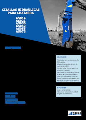 Cisaille pour ferailles et acier Arden AS042