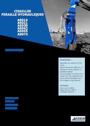Cisaille pour ferailles et acier Arden AS042