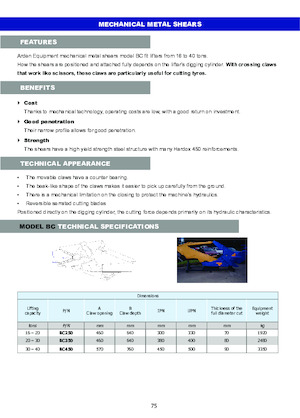 Cisaille pour ferailles et acier Arden BC 250