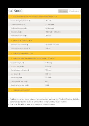 Cisaille pour ferailles et acier Epiroc CC 5000 S