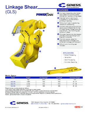 Cisaille pour ferailles et acier Genesis GLS 90