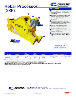 Cisaille pour ferailles et acier Genesis GRP 480