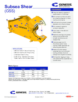 Cisaille pour ferailles et acier Genesis GSS 775