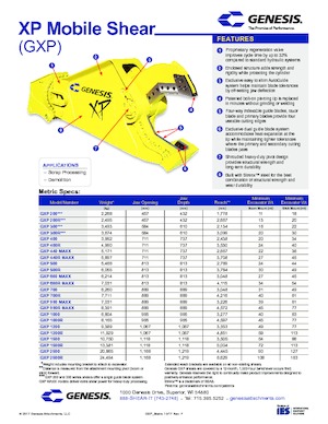 Cisaille pour ferailles et acier Genesis GXP 700R