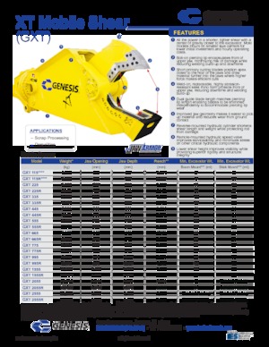 Cisaille pour ferailles et acier Genesis GXT 995R
