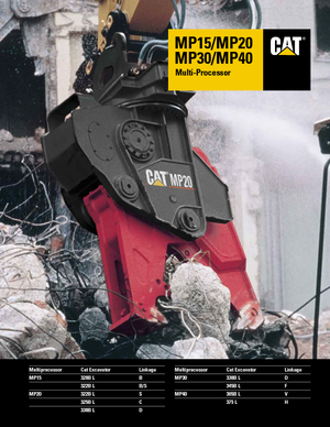 Cisaille pour ferailles et acier Caterpillar MP20S