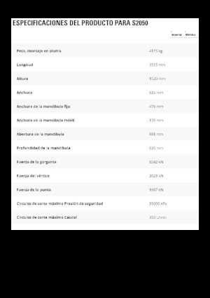 Cisaille pour ferailles et acier Caterpillar S2050