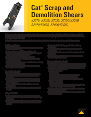 Cisaille pour ferailles et acier Caterpillar S3070