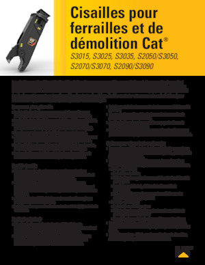 Cisaille pour ferailles et acier Caterpillar S3090