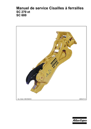 Cisaille pour ferailles et acier Atlas Copco SC 270