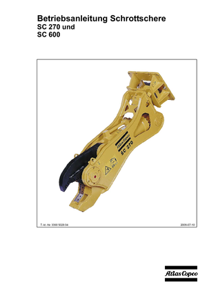 Cisaille pour ferailles et acier Atlas Copco SC 270