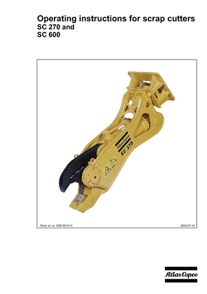 Cisaille pour ferailles et acier Atlas Copco SC 270