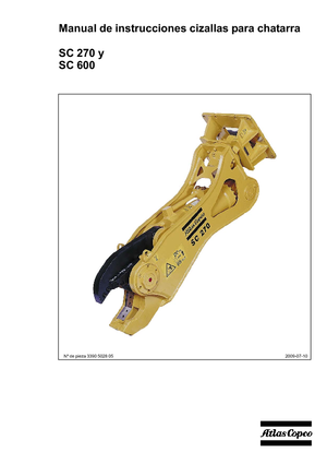 Cisaille pour ferailles et acier Atlas Copco SC 270