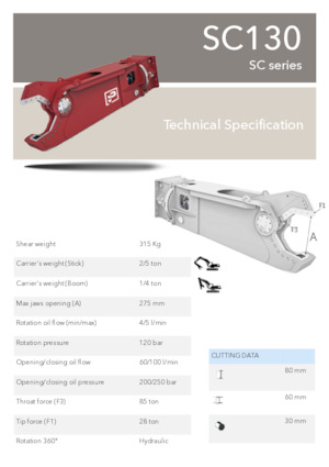 Cisaille pour ferailles et acier Promove SC 310