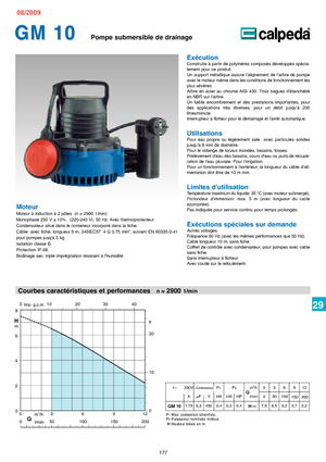 Pompes broyeurs Calpeda GM 10 QM