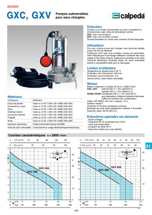 Pompes broyeurs Calpeda GXC 40 A