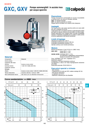 Pompes broyeurs Calpeda GXV 40 B