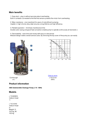 Pompes broyeurs ABS-Pumpen J 15 D