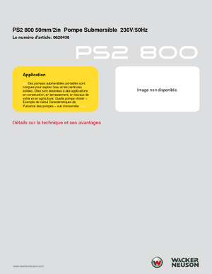 Pompes broyeurs Wacker Neuson PSA2 800