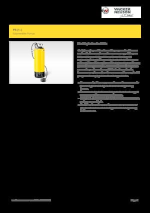 Pompes broyeurs Wacker Neuson PST2 400