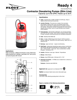 Pompes broyeurs Flygt-Pumpen Ready 4
