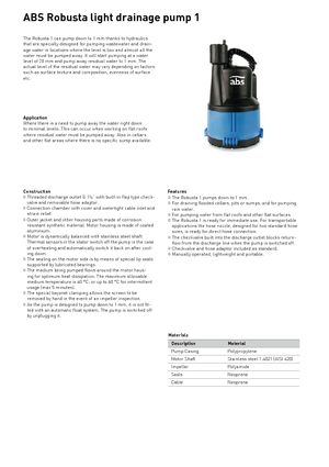 Pompes broyeurs ABS-Pumpen Robusta 1