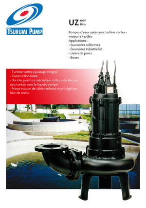Pompes pour eaux usées Tsurumi-Pumpen 80UZ47.5